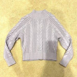 Women's Cable Turtleneck Pullover Sweater - A New Day™ Light Purple
